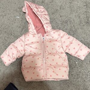 Old Navy Pink Baby Jacket with Heart Design